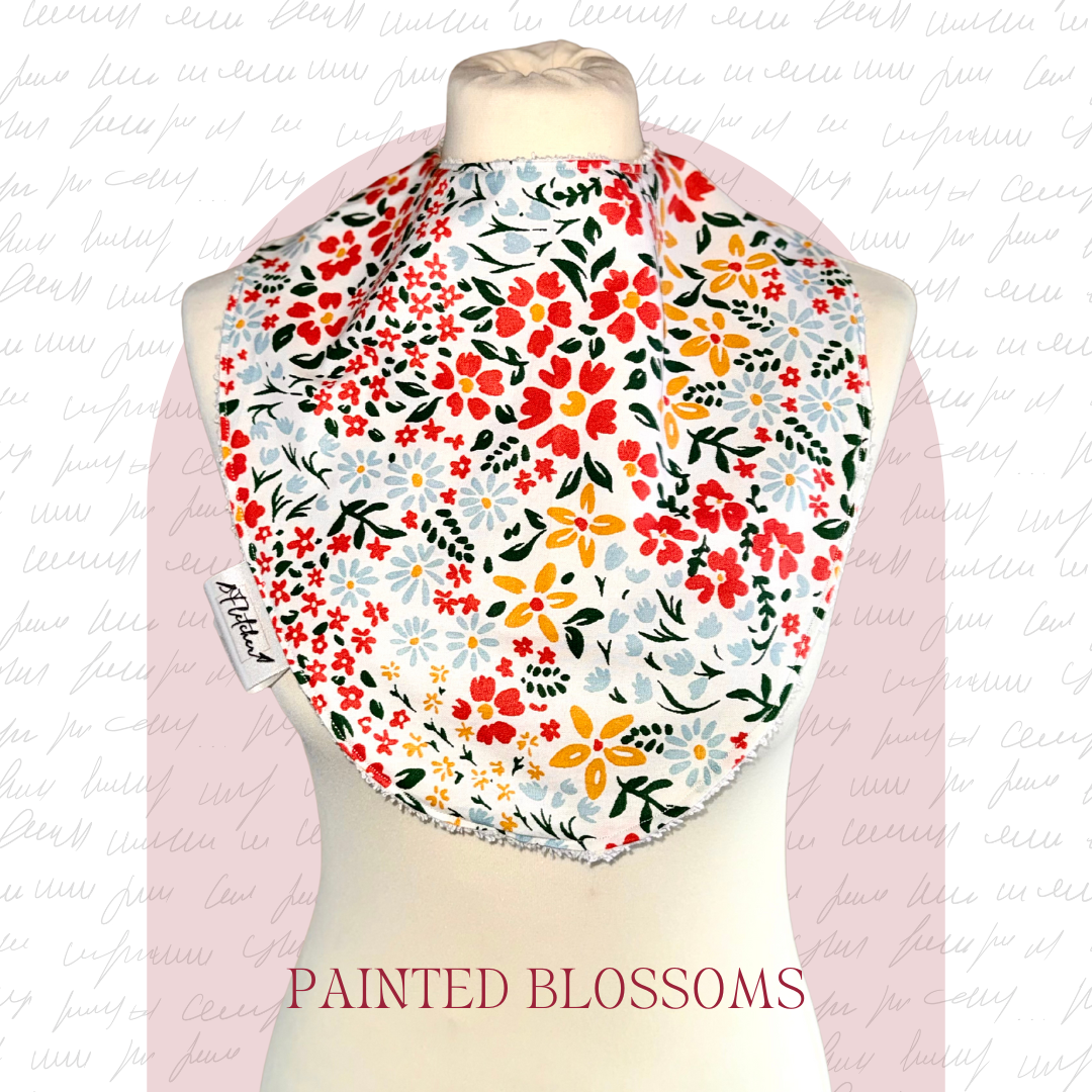 Adult Circular Bandana Dignity Bib - Floral Prints