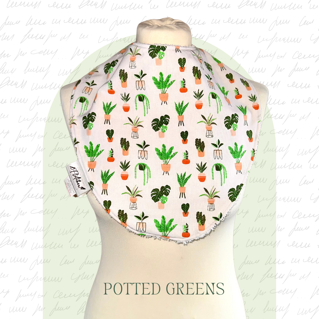 Adult Circular Bandana Dignity Bib - Floral Prints