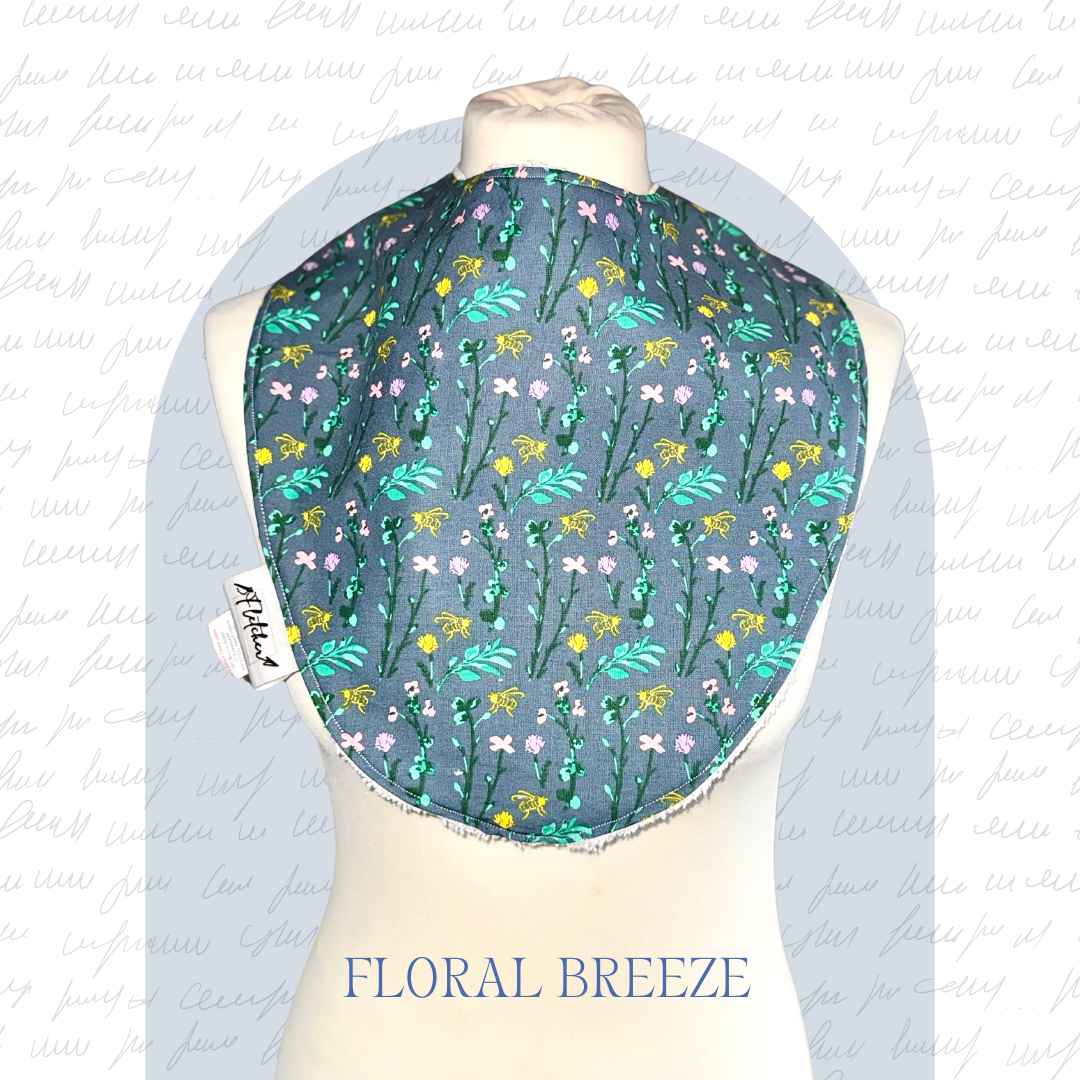 Adult Circular Bandana Dignity Bib - Floral Prints