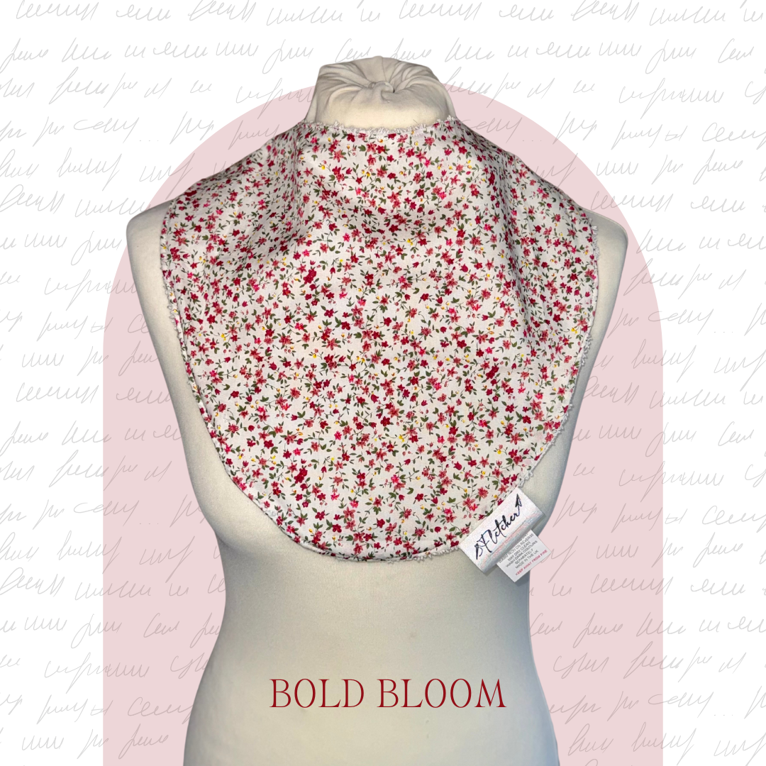 Adult Circular Bandana Dignity Bib - Floral Prints