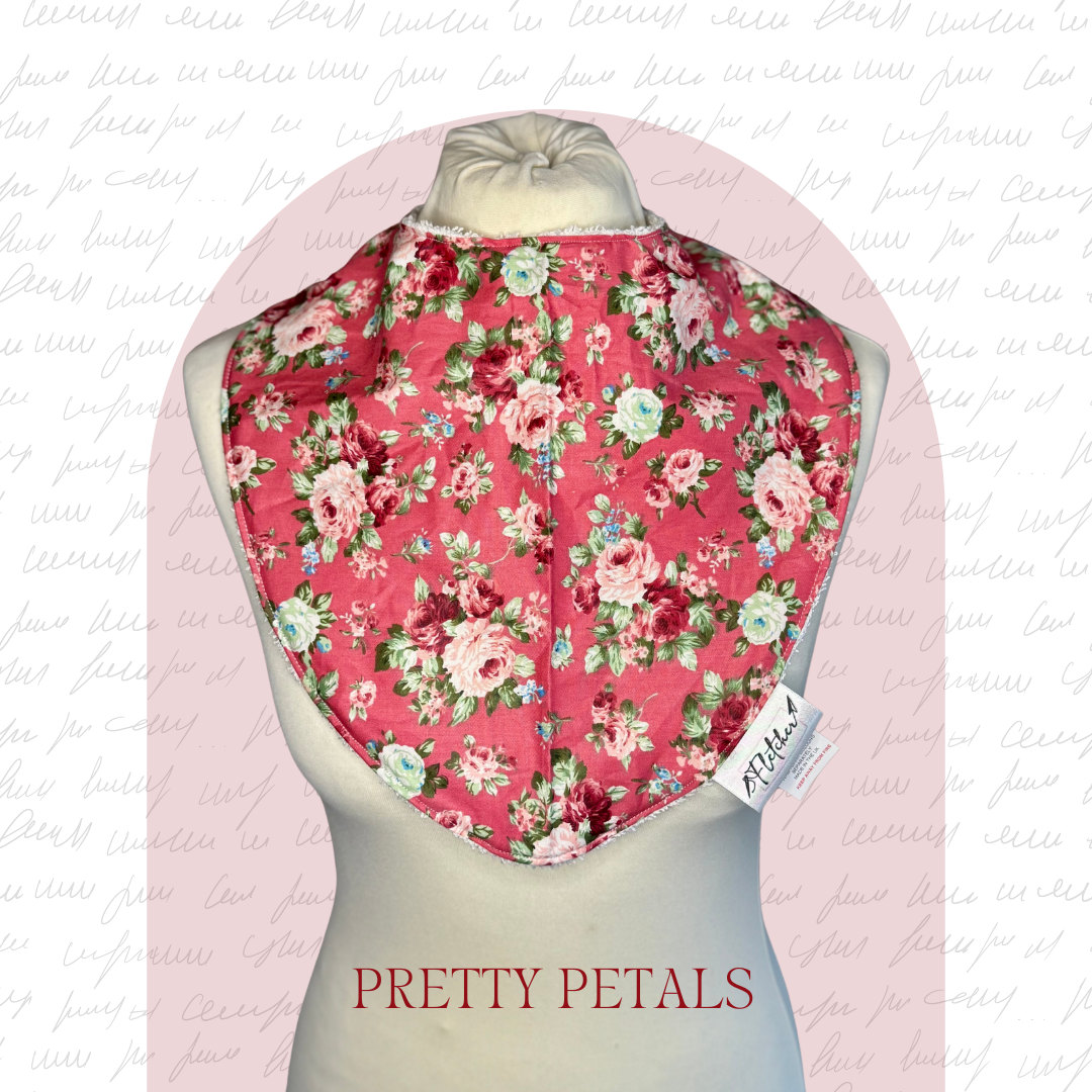 Adult Circular Bandana Dignity Bib - Floral Prints