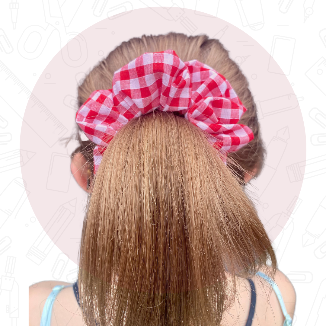 Gingham School Scrunchies 2 Pack