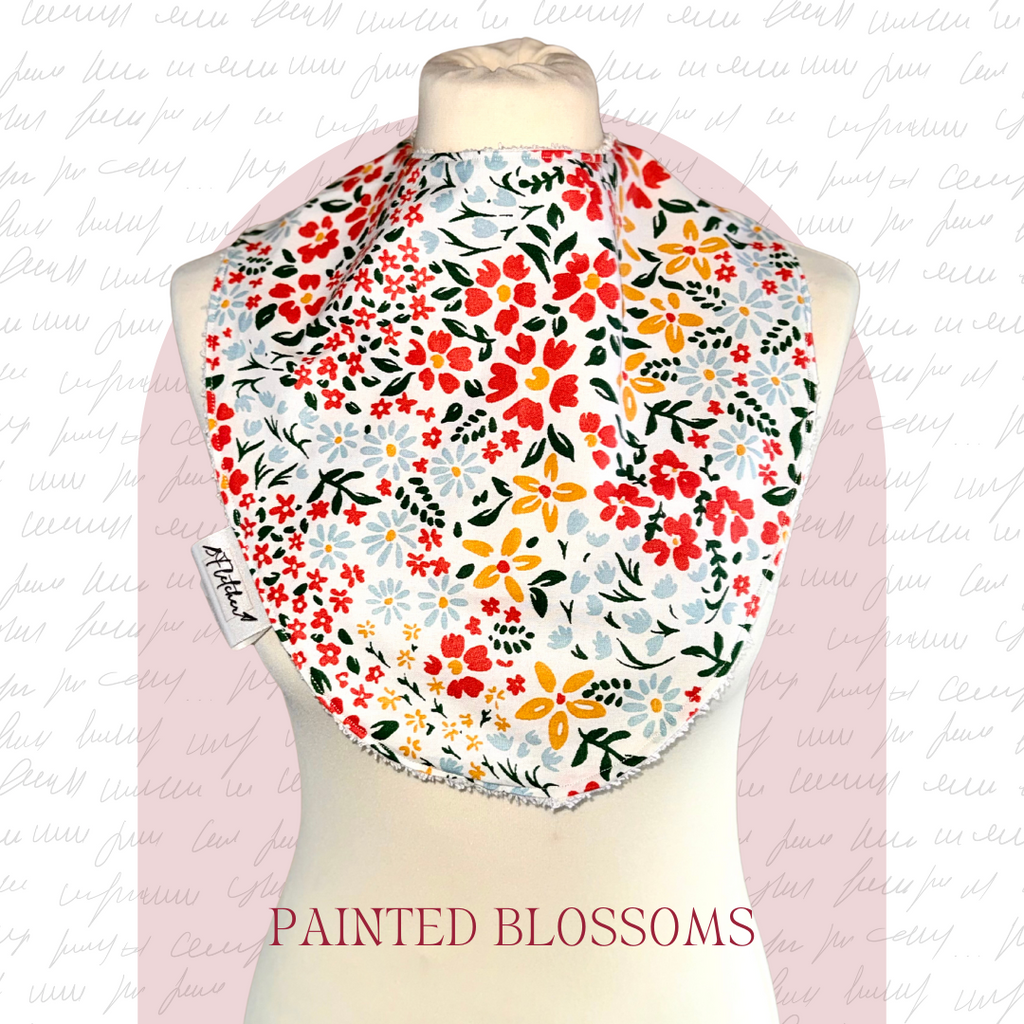 Adult Circular Bandana Dignity Bib - Floral Prints