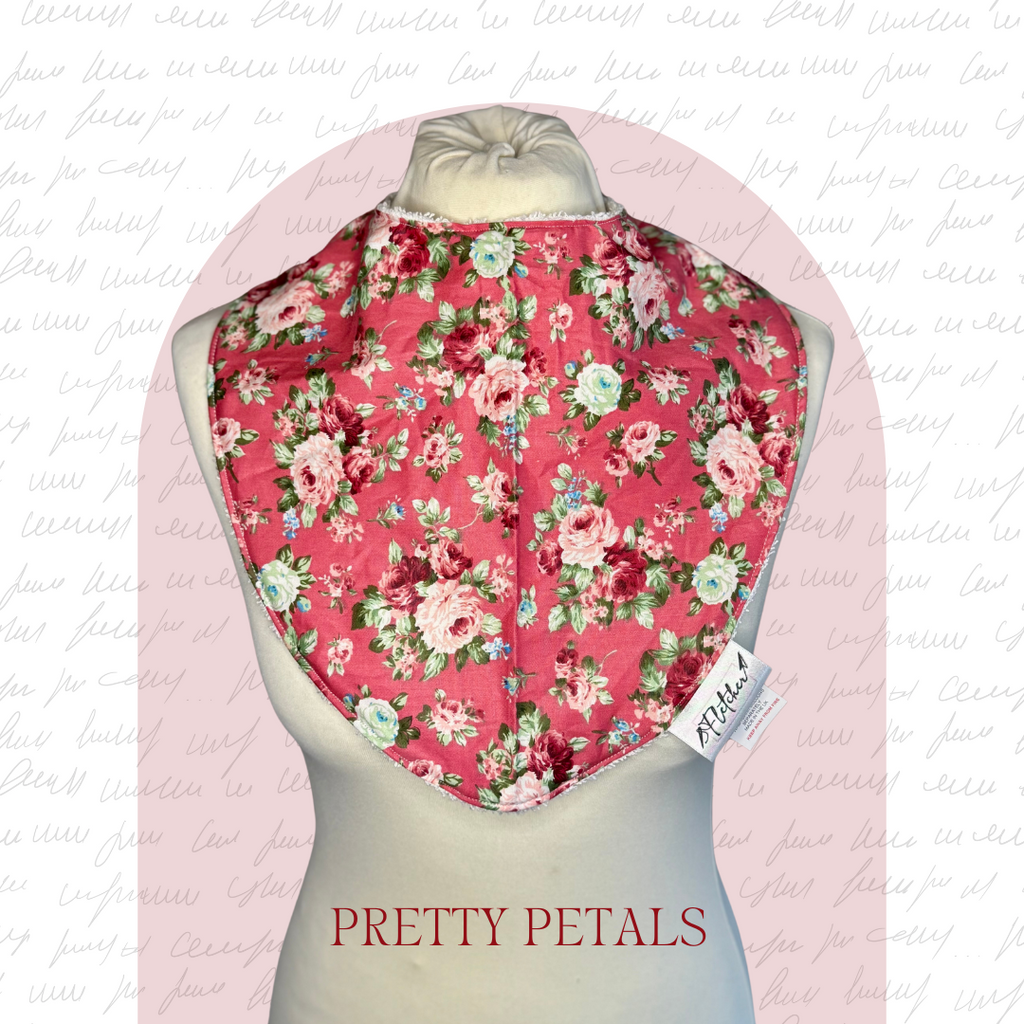 Adult Circular Bandana Dignity Bib - Floral Prints
