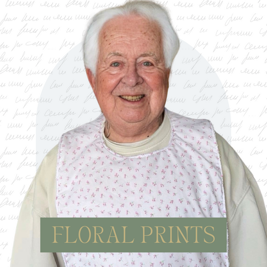 Adult Full Length Rectangular Dignity Bib - Floral Prints