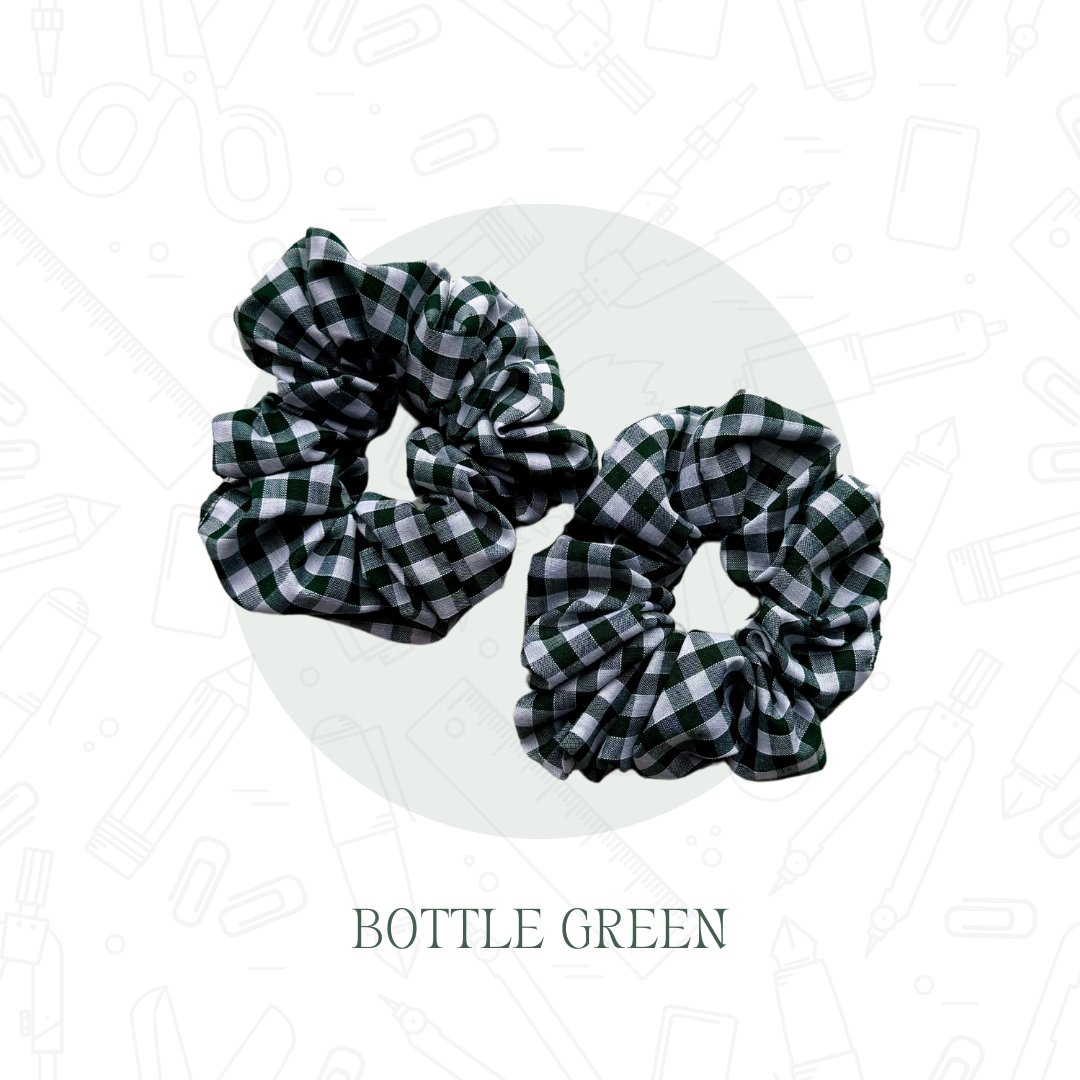 Gingham School Scrunchies 2 Pack