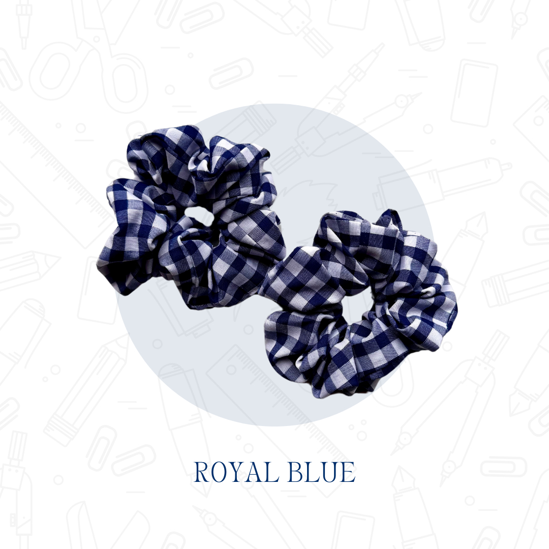 Gingham School Scrunchies 2 Pack