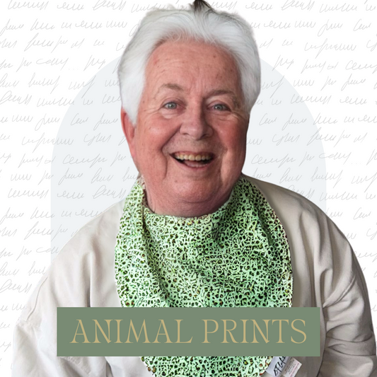 Adult Circular Bandana Dignity Bib - Animal Prints