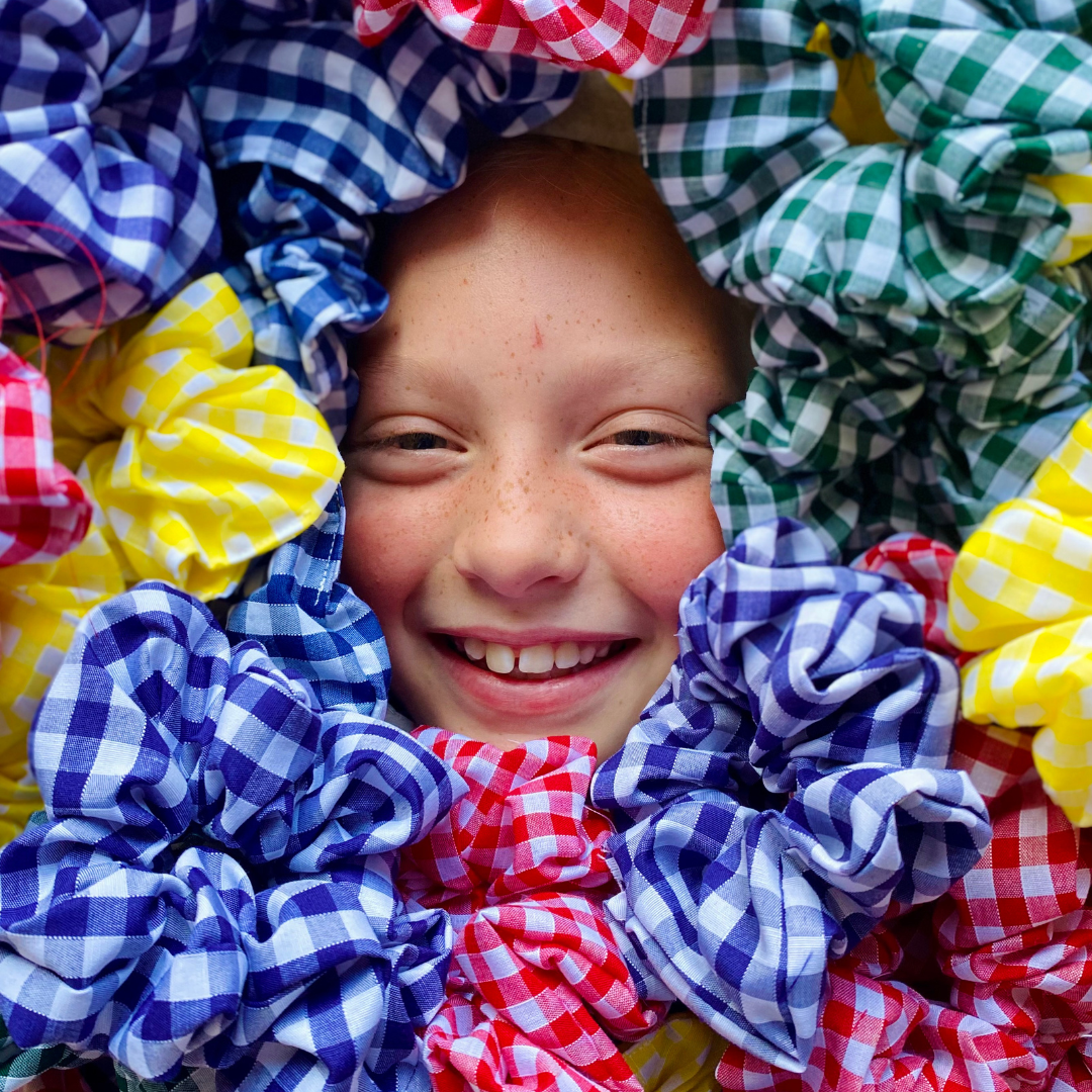 Gingham School Scrunchies 2 Pack